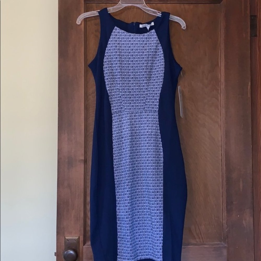 DAISY Fuentes blue sleeveless dress